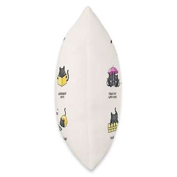 The Cozy Mystery Company Things I Do in My Spare Time Cozy Mystery Kitty Cats Throw Pillow, 18x18, M...