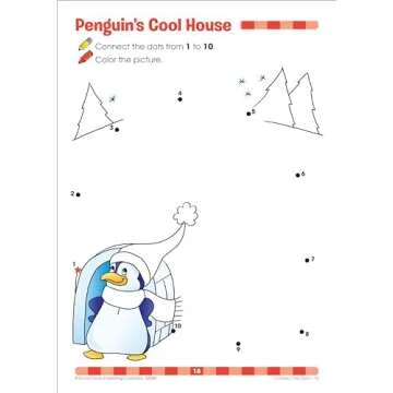School Zone - Connect the Dots Workbook - 32 Pages, Ages 3 to 5, Preschool, Kindergarten, Dot-to-Dots, Counting, Number Puzzles, Numbers 1-10, Coloring, and More (School Zone Get Ready!™ Book Series)