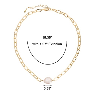 Itcoery Baroque Pearl Necklace for Elegant Women