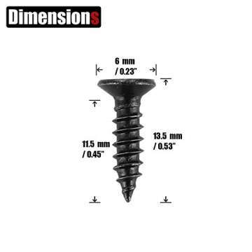 Buy JQK #4 x 1/2" Black Wood Screw - 100 Pack