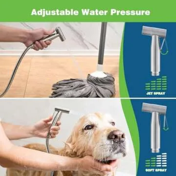 Fekivasy Handheld Bidet Sprayer for Toilet, Muslim Shower Toilet Bidet Attachment for Toilet, Healthy Bidet Faucets for Toilet Sprayer, Adjustable Water Pressure Toilet Bidet Sprayer with Bidet Hose