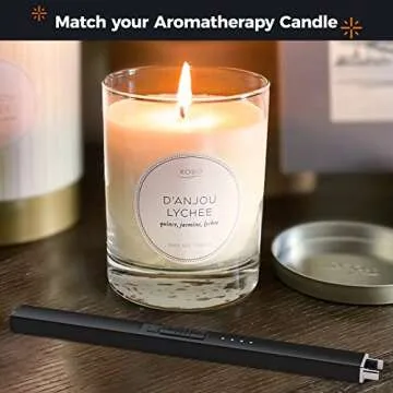 Bswalf Lighter Candle Lighter, Electric Lighter USB Rechargeable Lighters Have Triple Safety and LED Battery Display, Windproof Flameless Plasma Arc Lighter for Candle Camping Grill (Black)