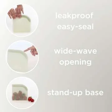 Lotus Reusable Silicone Food Storage Bags for Safe Food Storage