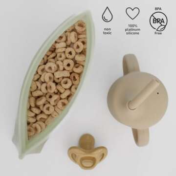 Lotus Reusable Silicone Food Storage Bags for Safe Food Storage