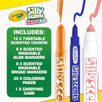 Crayola Silly Scents Art Case Scented Markers Crayons Kids Gift