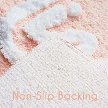 Evovee Nice Butt Bum Bath Mat Peach Orange Coral Blush Beautiful Cute Bathroom Rugs for Girls Pink You Look Good Gorgeous Funny Shower Fun Bathroom Decor Non-Slip Washable Kids Women