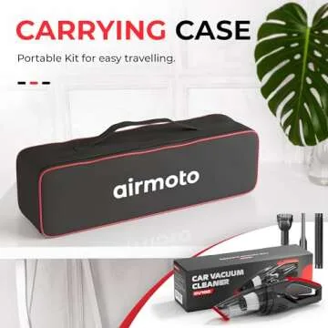 Airmoto Car Vacuum Cleaner High Power with 16 Ft Cord - 12V Portable Handheld Vacuum Cleaner - Dust Buster with Strong Suction - Car Accessories for Women and Men