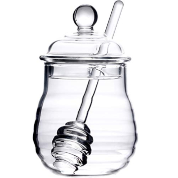Elegant Lawei Honey Jar with Dipper and Lid for Home