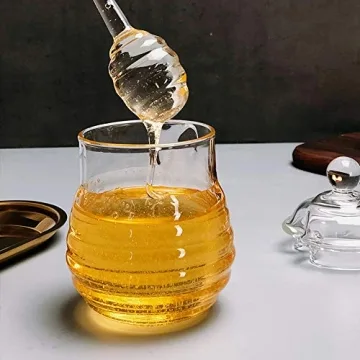Elegant Lawei Honey Jar with Dipper and Lid for Home