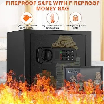 1.2 Cu ft Fireproof Safe Box for Home and Office Security