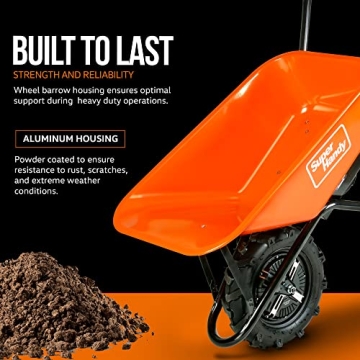 SuperHandy 24V Electric Wheelbarrow 330LBS Capacity Hauler