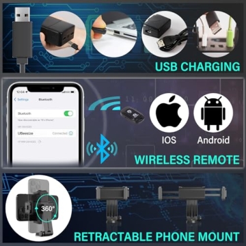 UBeesize 14'' Foldable Ring Light with Tripod and Remote