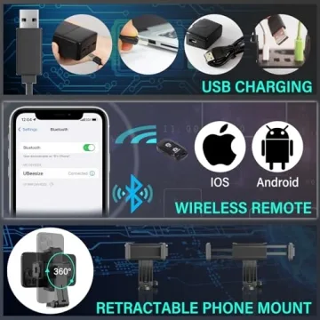 UBeesize 14'' Foldable Ring Light with Tripod and Remote