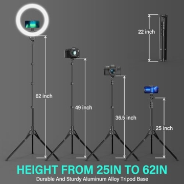UBeesize 14'' Foldable Ring Light with Tripod and Remote
