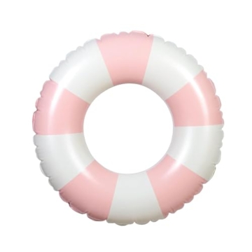 Medium Swim Ring for Kids Adults,25 Inch Classic Striped Pool Inner Tubes,Inflatable Pool Floats,Flo...