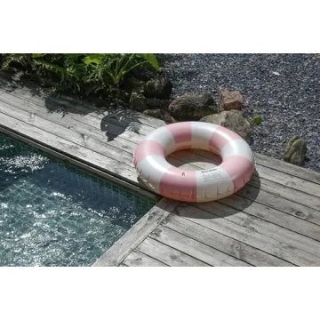 Medium Swim Ring for Kids Adults,25 Inch Classic Striped Pool Inner Tubes,Inflatable Pool Floats,Float Naked,Pool Floaties Adult Size for Summer Pool Party Beach (Pink)