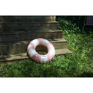 Medium Swim Ring for Kids Adults,25 Inch Classic Striped Pool Inner Tubes,Inflatable Pool Floats,Float Naked,Pool Floaties Adult Size for Summer Pool Party Beach (Pink)