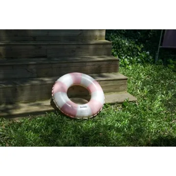 Medium Swim Ring for Kids Adults,25 Inch Classic Striped Pool Inner Tubes,Inflatable Pool Floats,Float Naked,Pool Floaties Adult Size for Summer Pool Party Beach (Pink)