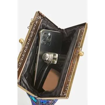 Vintage 1920s Flapper Peacock Clutch - Luxury Handbag