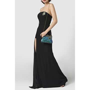 Vintage 1920s Flapper Peacock Clutch - Luxury Handbag