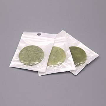 FlyItem® 10 PCS Round Jade Stone Eyelash Extension Glue Adhesive Pallet Stand Holder Fake Eye lash Base Makeup Cosmetic Tool