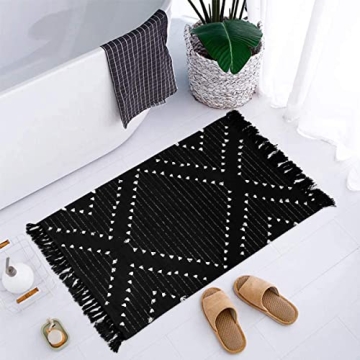 LIVEBOX Boho Bathroom Rug 2x3 Washable Stylish and Versatile