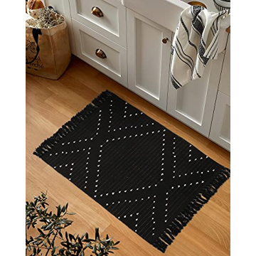 LIVEBOX Boho Bathroom Rug 2x3 Washable Stylish and Versatile