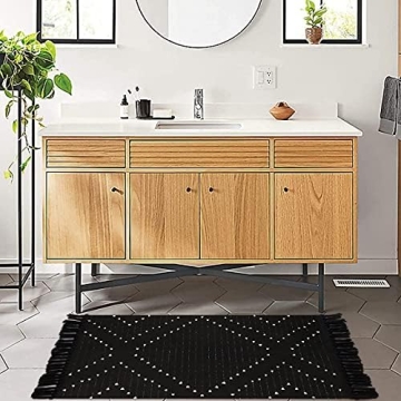 LIVEBOX Boho Bathroom Rug 2x3 Washable Stylish and Versatile