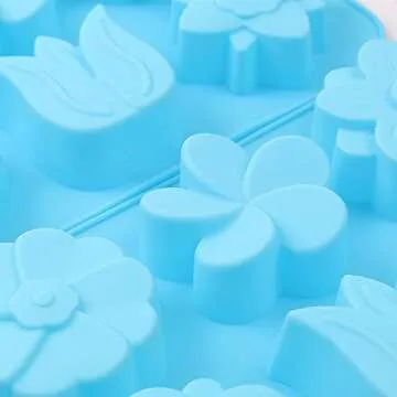 homEdge 6-Cavity Non-stick Silicone Flower Mold Set