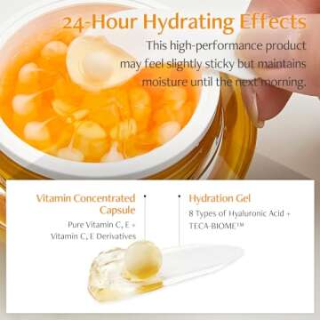 Vita Real Toning Laser Cream - Face Moisturizer for Hydrating and Glow-enhancing - Face Cream with Vitamin Capsule and Hydration Gel for Uneven Skin Tone - LED Device for Absorption - 1.7 fl. oz