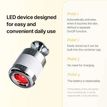 Vita Real Toning Laser Cream - Face Moisturizer for Hydrating and Glow-enhancing - Face Cream with Vitamin Capsule and Hydration Gel for Uneven Skin Tone - LED Device for Absorption - 1.7 fl. oz