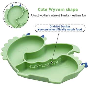 Linowos Silicone Suction Plate for Toddlers - Fun and Safe Self Feeding Solution