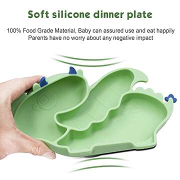 Linowos Toddler Silicone Suction Plate - Safe & Fun Feeding