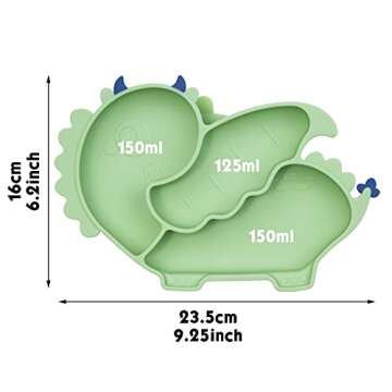 Linowos Toddler Silicone Suction Plate - Safe & Fun Feeding