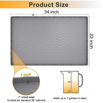 MHHA Under Sink Mat: Waterproof & Versatile Solution for Cabinets