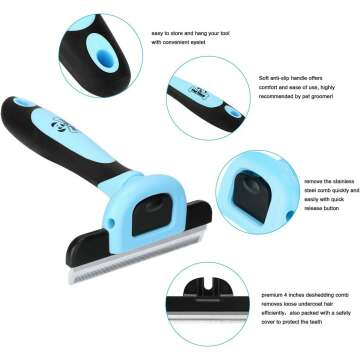 95% Shedding Reduction Pet Grooming Brush for Dogs & Cats