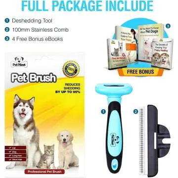 95% Shedding Reduction Pet Grooming Brush for Dogs & Cats