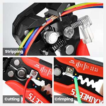 KAIWEETS Wire Stripper - Automatic 3 in 1 Tool for Electricians