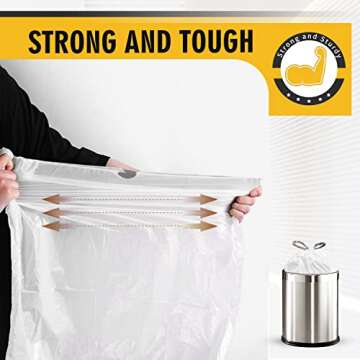 Compact Drawstring Trash Bags - Ideal for Any Space