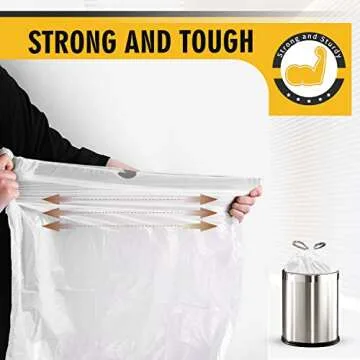 Compact Drawstring Trash Bags - Ideal for Any Space