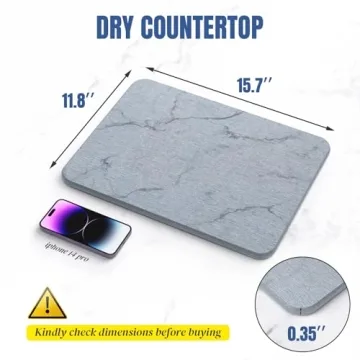 Quick Dry Stone Drying Mat for Kitchen - Plentio