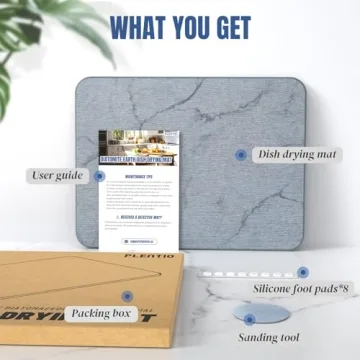 Quick Dry Stone Drying Mat for Kitchen - Plentio