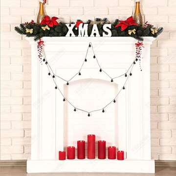 MrMrKura Vintage Jingle Bells Hanging String, 9 Antique Bronze Iron Bells Decorative Hanging Bells Wind Chimes Bell Decoration Gifts for Home Garden Decor Crafts (53 inches Long)