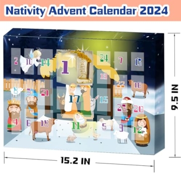 Nativity Advent Calendar 2024 for Kids - Holiday Fun