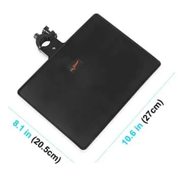 Mr.Power Microphone Stand Plastic Tray with Phone Holder, Mic Stand Clamp-On Rack Tray Holder for Most Mic Stands, for Stage, Live Streaming, Concert Performance, Karaoke (10.6" x 8") (Large)