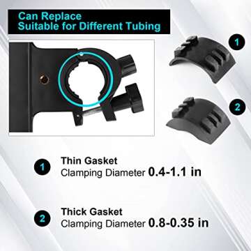 Mr.Power Microphone Stand Plastic Tray with Phone Holder, Mic Stand Clamp-On Rack Tray Holder for Most Mic Stands, for Stage, Live Streaming, Concert Performance, Karaoke (10.6" x 8") (Large)