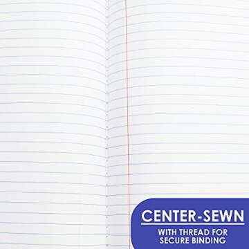 BAZIC Composition Notebook College Ruled 70 Sheet Notebook, Poly Cover Journal Comp Notebooks for Office School, Assorted Color, 48-Pack