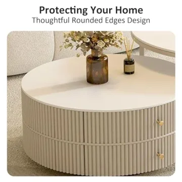 Elegant Kadaligh Nesting Coffee Table Set with Stool