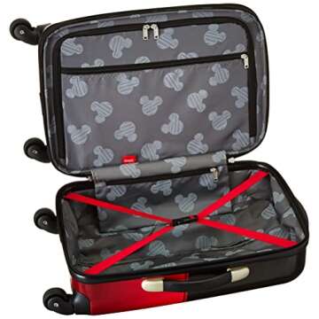 American Tourister Disney Hardside Luggage With Spinner Wheels, Mickey Mouse Pants, Carry-On 21-Inch