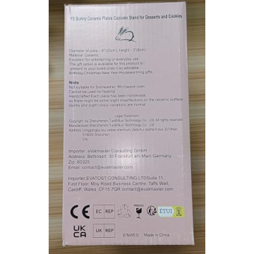 Easter Decor Bunny Cake Stand, Ceramic Rabbit Cakecup Stand, Cake Stands for Party,Wedding Cake Stand,Cupcake Stand,Cake Plate,Easter Easter Home Decorations Gift(8 Inch)